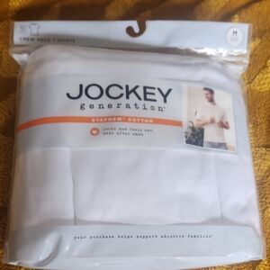 Jockey Generation White Crew Neck T-Shirts Three Pieces In The Package.